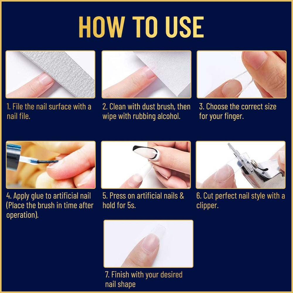 VALITIC press-on nails with glue for instant at-home glam