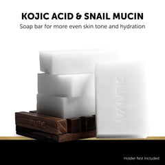 VALITIC snail mucin cleanser bar featuring kojic acid for even tone and gentle brightening