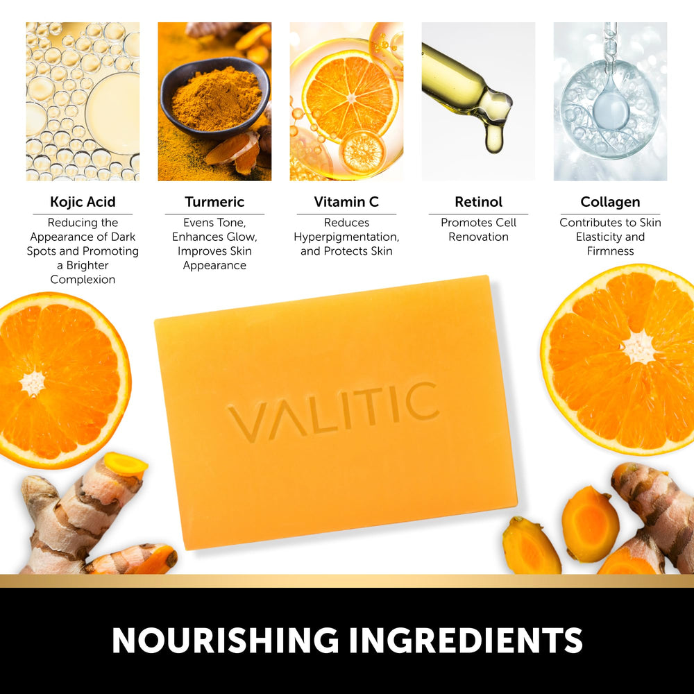VALITIC soap lathering in a hand to illustrate gentle cleansing.
