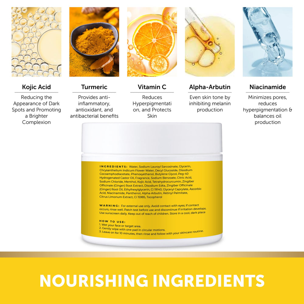 VALITIC Turmeric Kojic Pads in-hand for a quick daily skincare routine.
