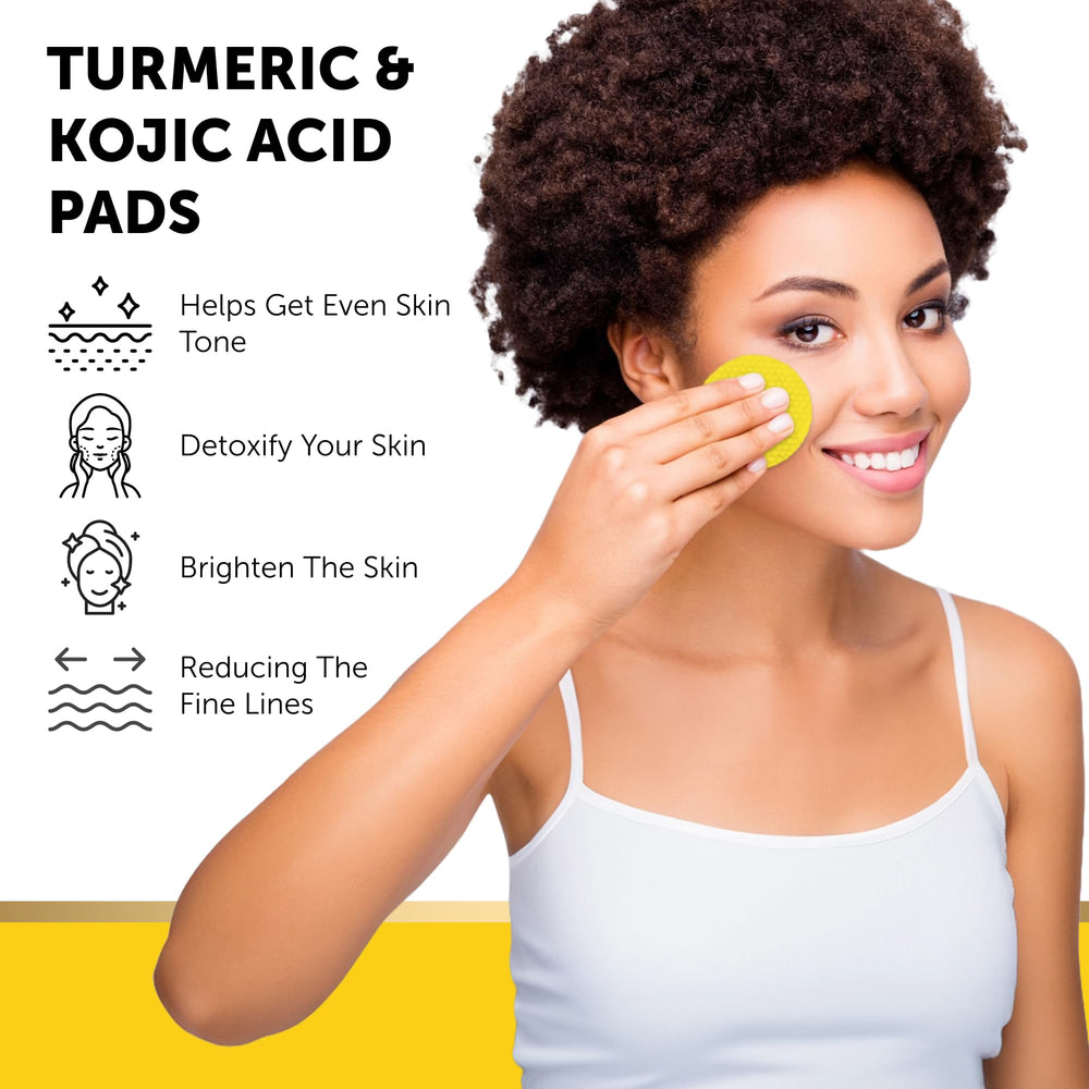 VALITIC Turmeric Kojic Pads with a handy tweezer for hygienic use.