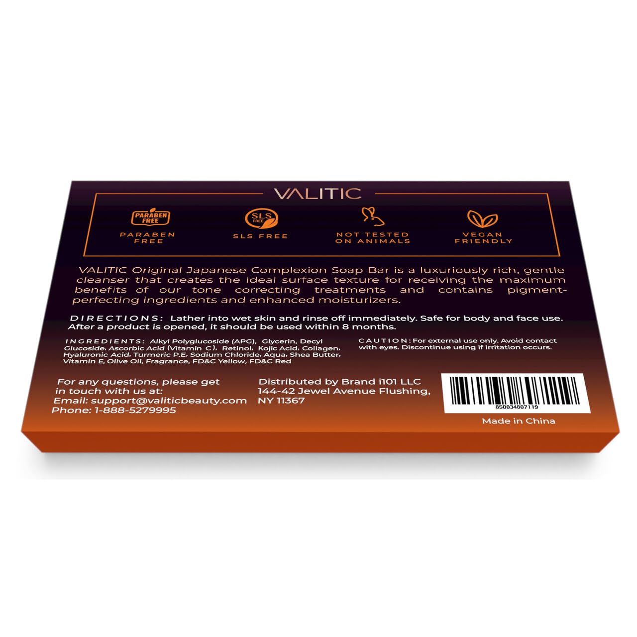 VALITIC turmeric skin moisture bar to restore balance and clarity
