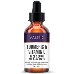 VALITIC Vitamin C Serum bottle closeup for brightening care.