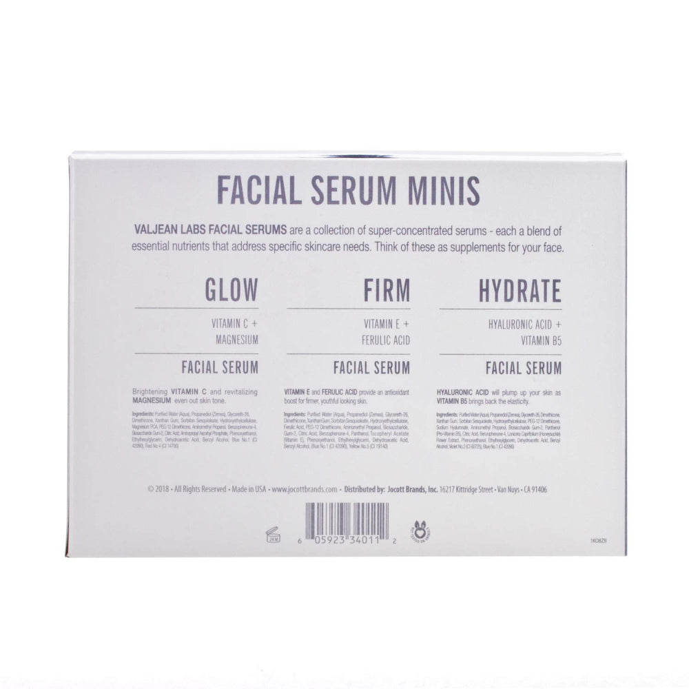 Valjean Labs Firm serum bottle smoothing fine lines and elasticity.