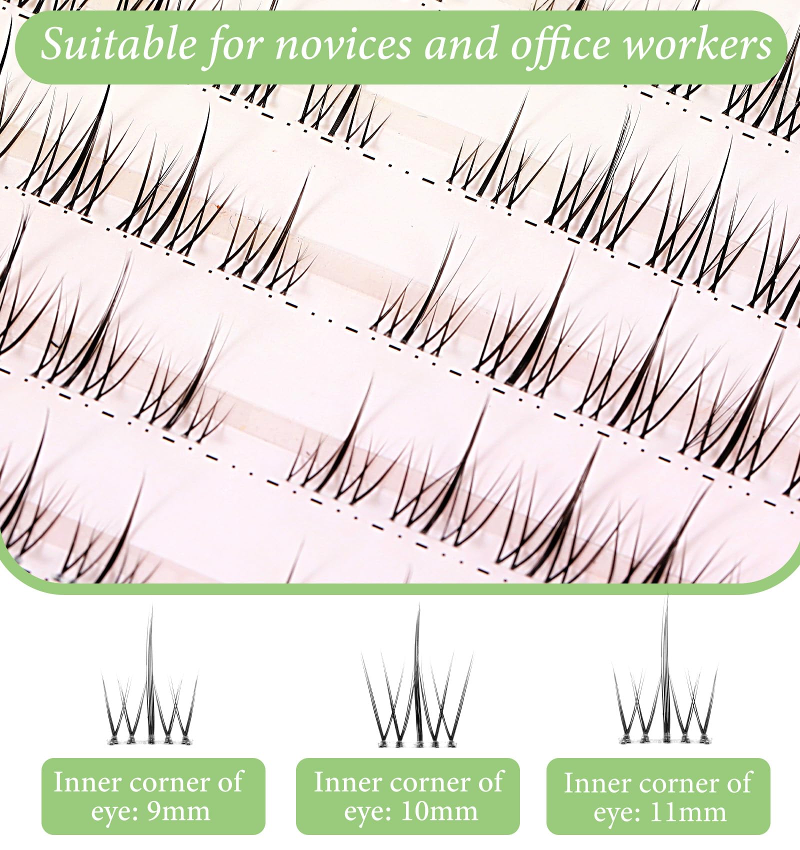 ValueBargain Manga Lashes Clusters 8-12mm length for layered natural to dramatic looks