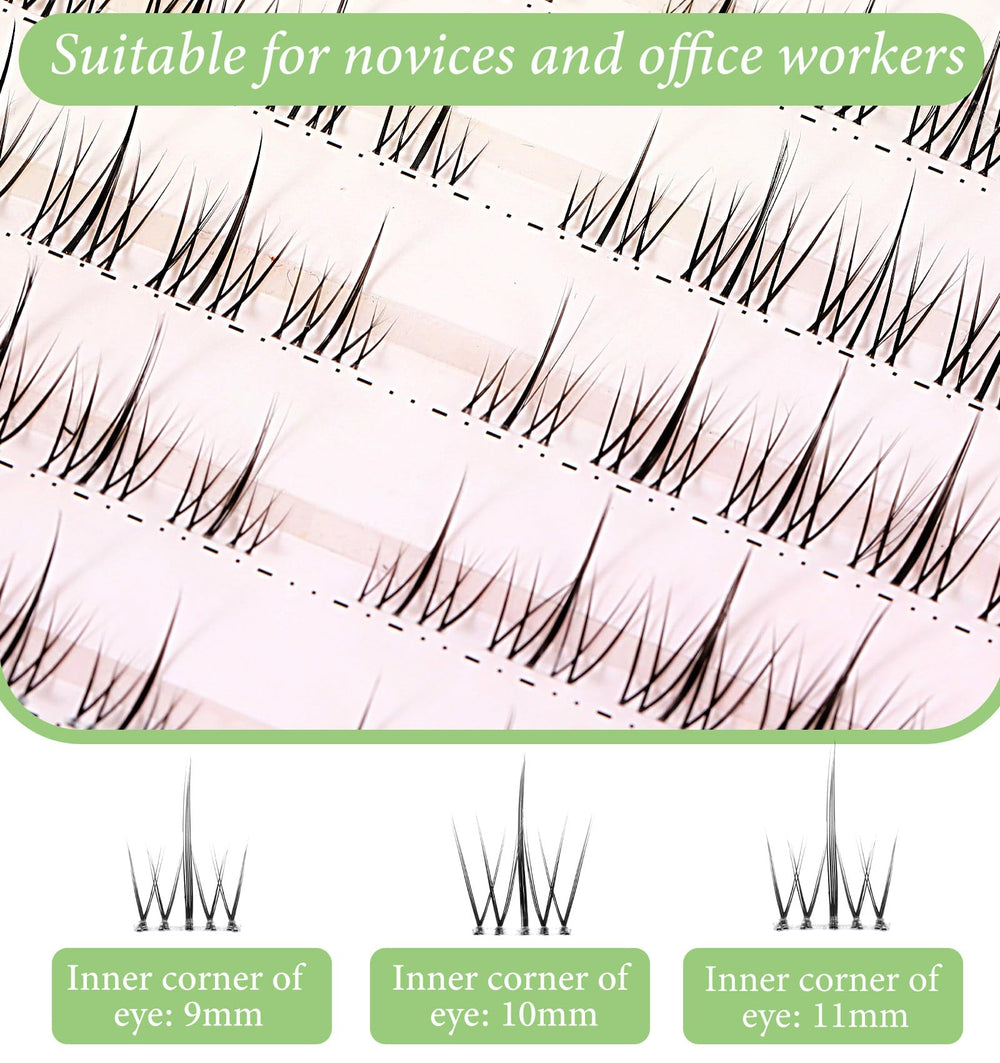 ValueBargain Manga Lashes Clusters 8-12mm length for layered natural to dramatic looks