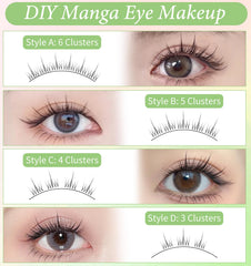 ValueBargain Manga Lashes Clusters invisible cotton band for featherlight comfort