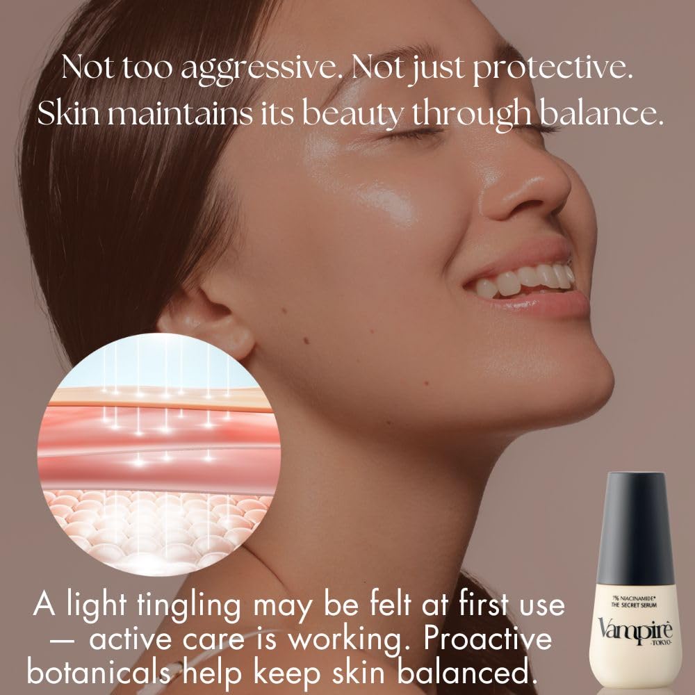 Ingredient panel closeup on Vampire TOKYO Secret Serum