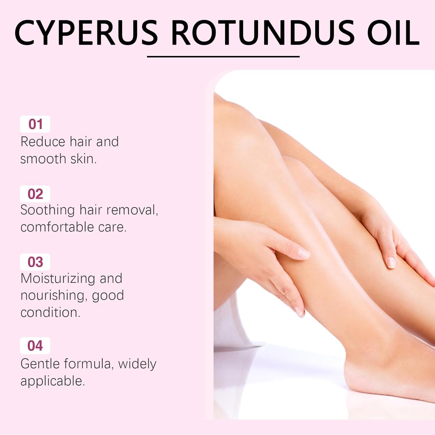 Vancon Cyperus rotundus oil application showing pump for daily-use routine.