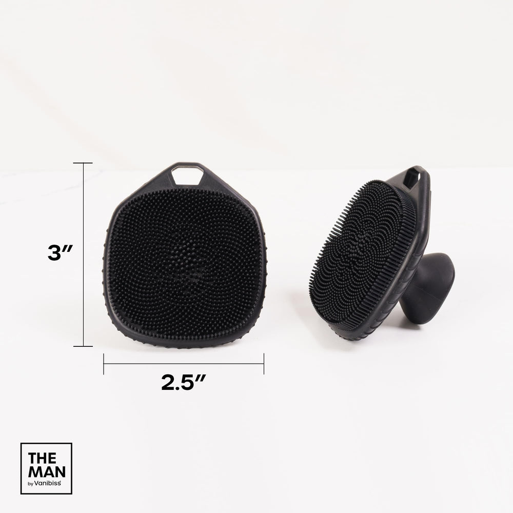 Daily-use routine with Vanibiss scrubber for all skin types.