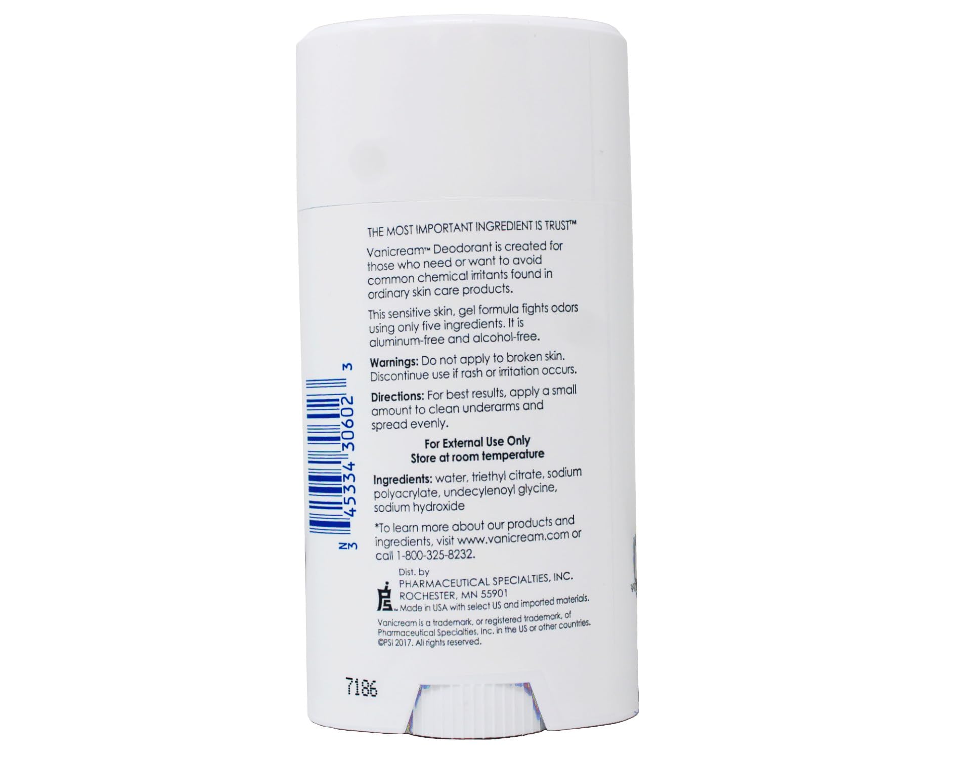 Vanicream 2 oz stick, compact and travel-friendly for sensitive skin