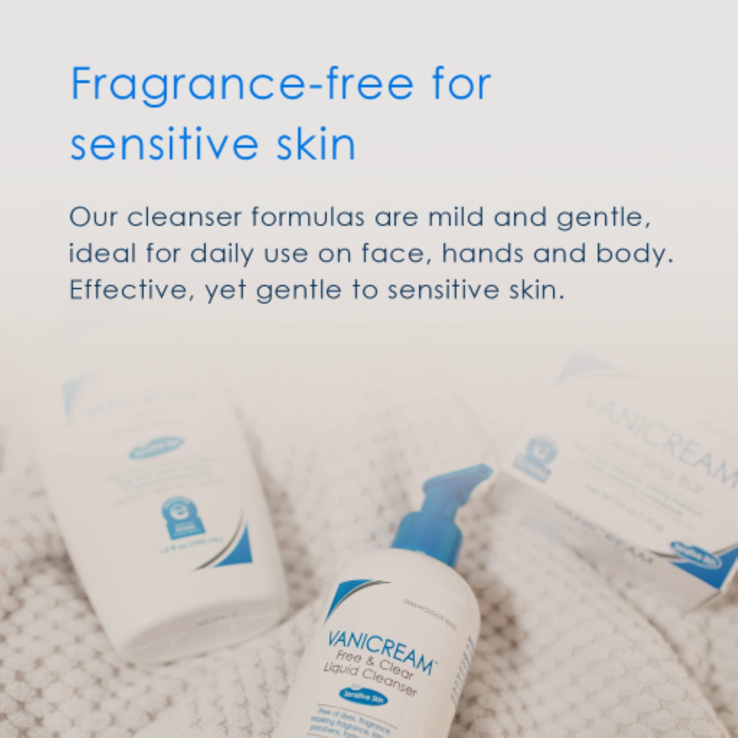 Vanicream fragrance-free formula with no dyes or parabens preserves natural moisture