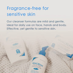 Vanicream fragrance-free formula with no dyes or parabens preserves natural moisture