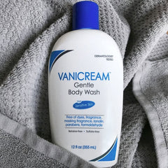 Vanicream Free and Clear conditioner tube close-up for gentle conditioning.