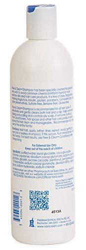 Vanicream Free and Clear label close-up highlighting fragrance-free formula.