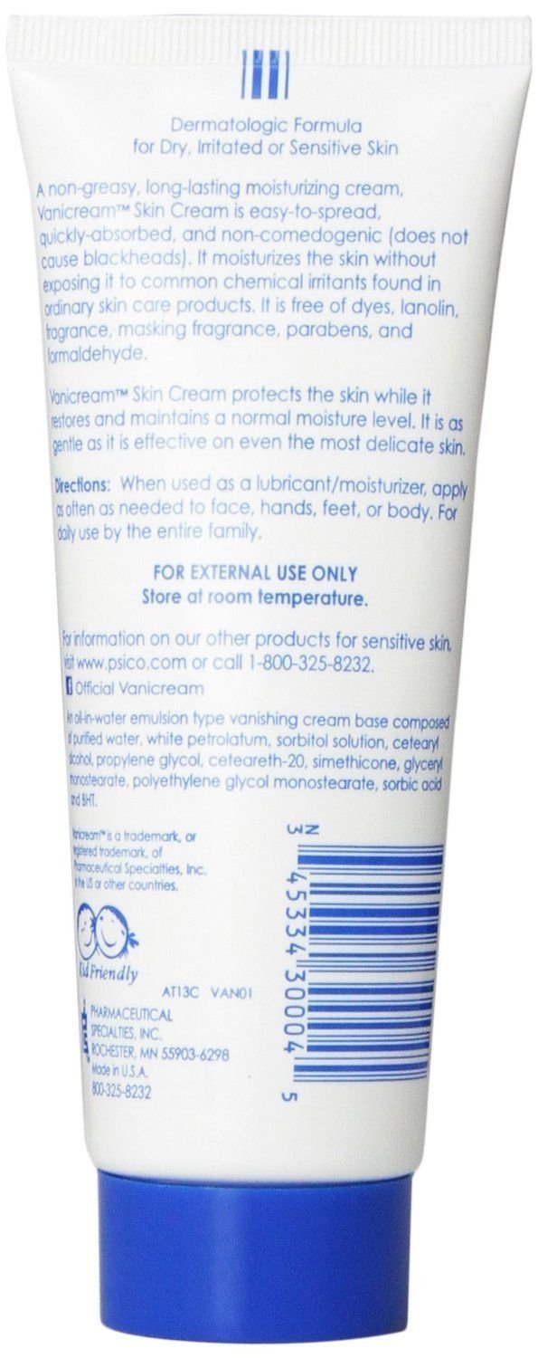 Close-up of Vanicream texture, smooth and gentle for sensitive skin use