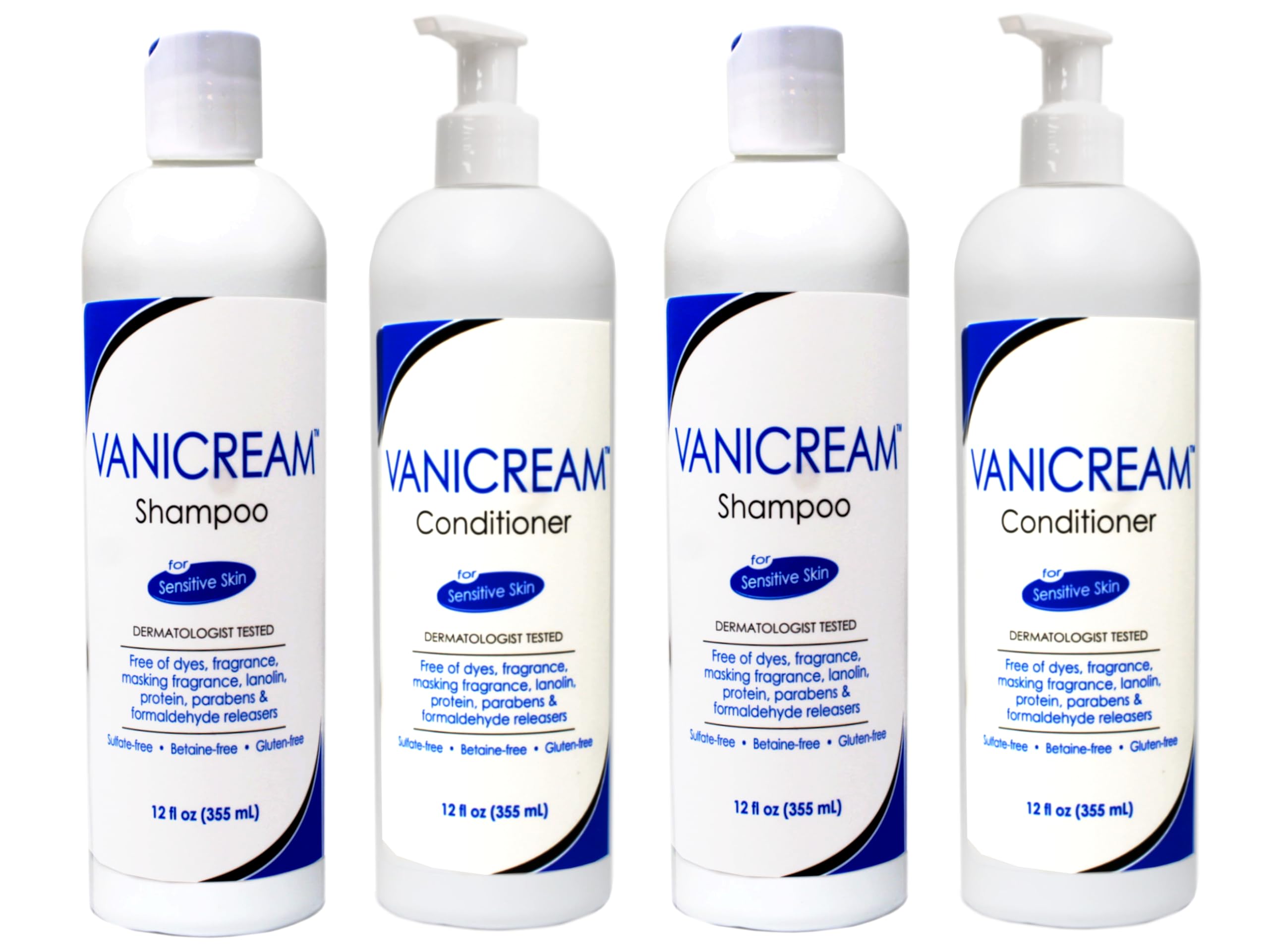 Vanicream shampoo bottle 12oz for sensitive skin gentle cleansing at home
