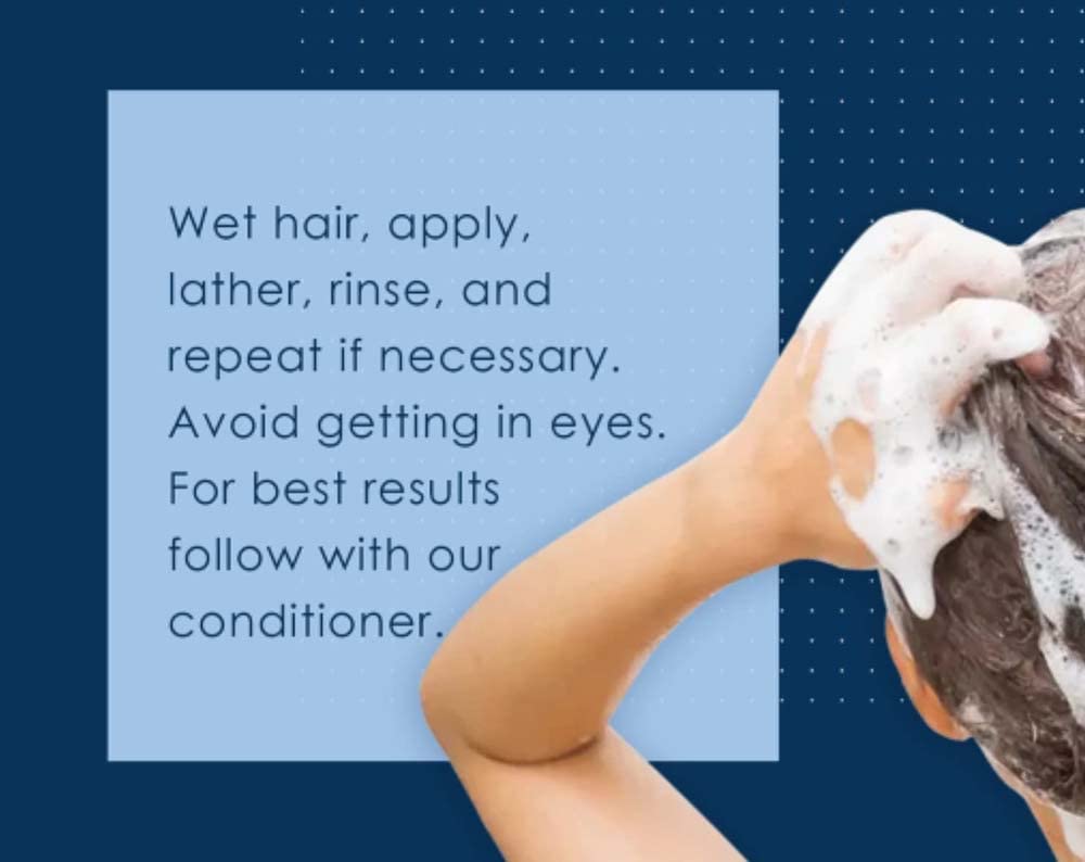 Vanicream Shampoo close-up illustrates rich lather for scalp care.