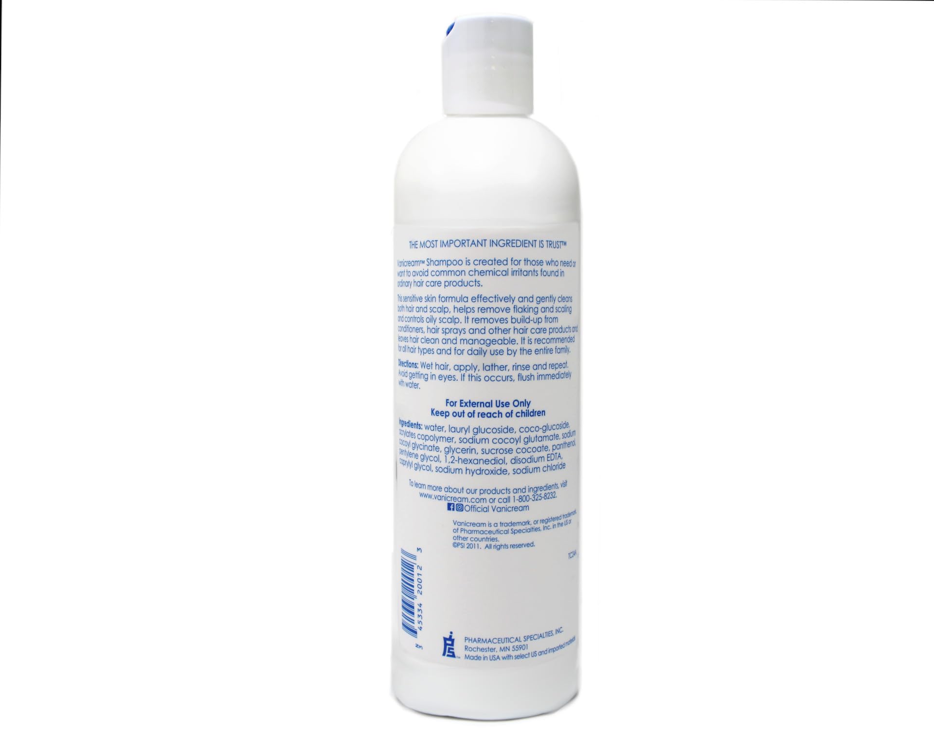 Vanicream Shampoo hair finish closeup illustrating soft, manageable hair after washing