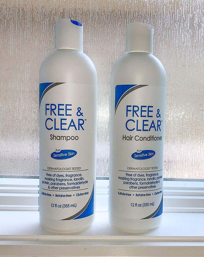 Vanicream Shampoo product shot suggests clean, soft, manageable hair.