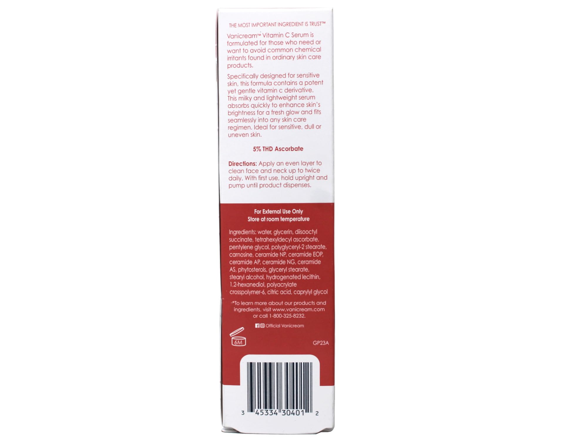Vanicream Vitamin C Serum droplet application demonstrating smooth, easy-to-use texture.