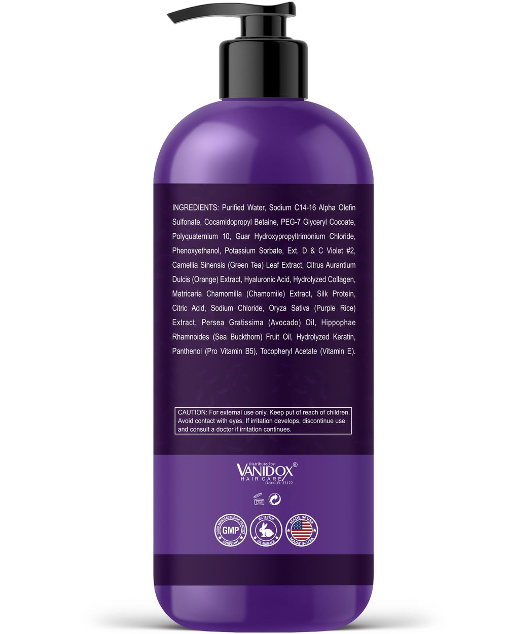 VANIDOX blonde color-care set featuring purple shampoo and conditioner