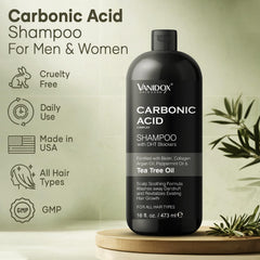 VanidoX Carbonic Shampoo lather demonstrates rich cleansing while hydrating the scalp