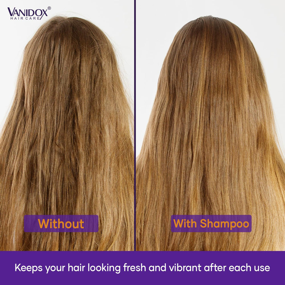VANIDOX color-maintenance image emphasizes extended salon-like color between visits.