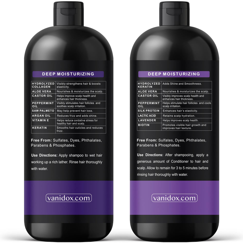 Finished Vanidox hair shows shine and healthy-looking hair after use