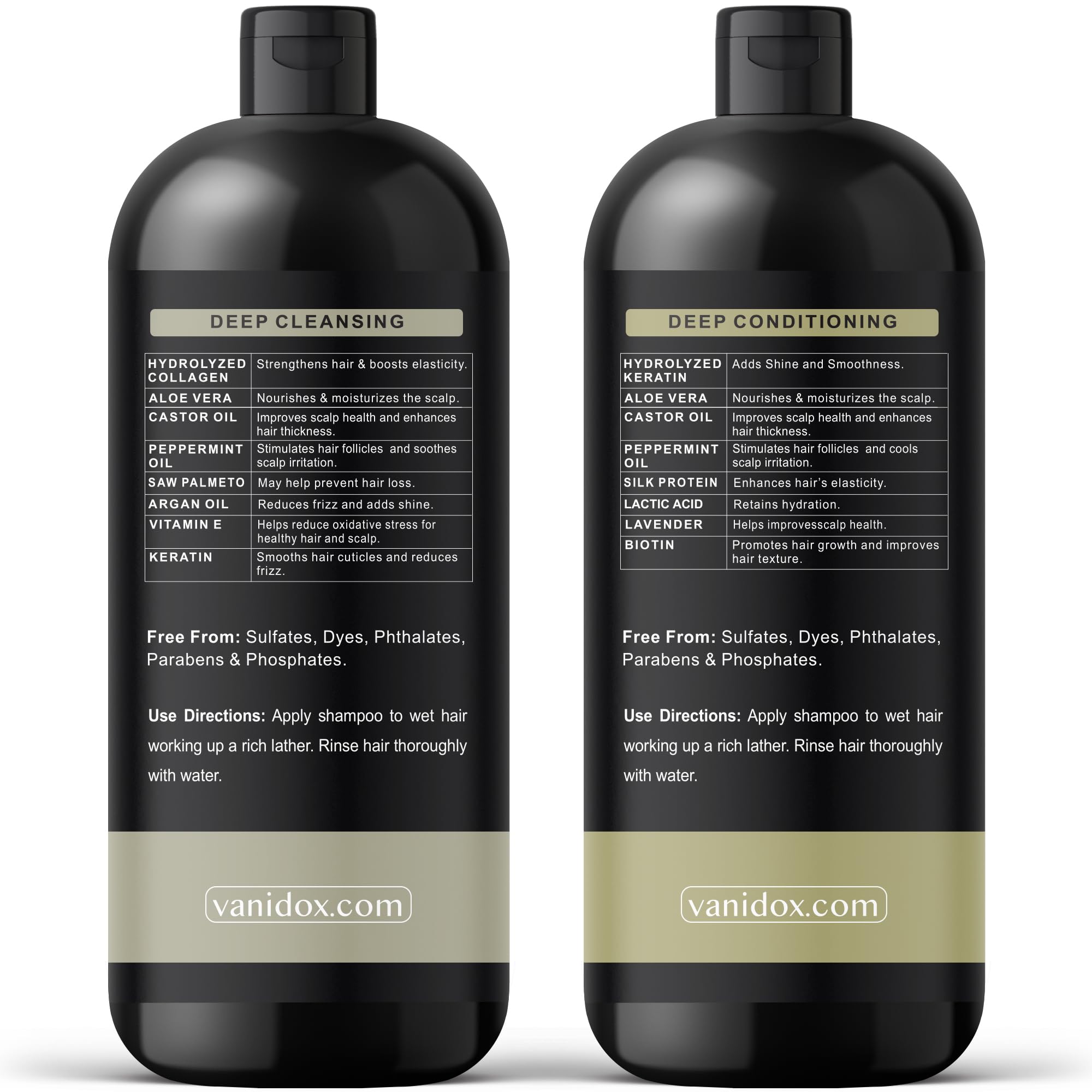 VANIDOX hair volume shot highlights fuller looking strands