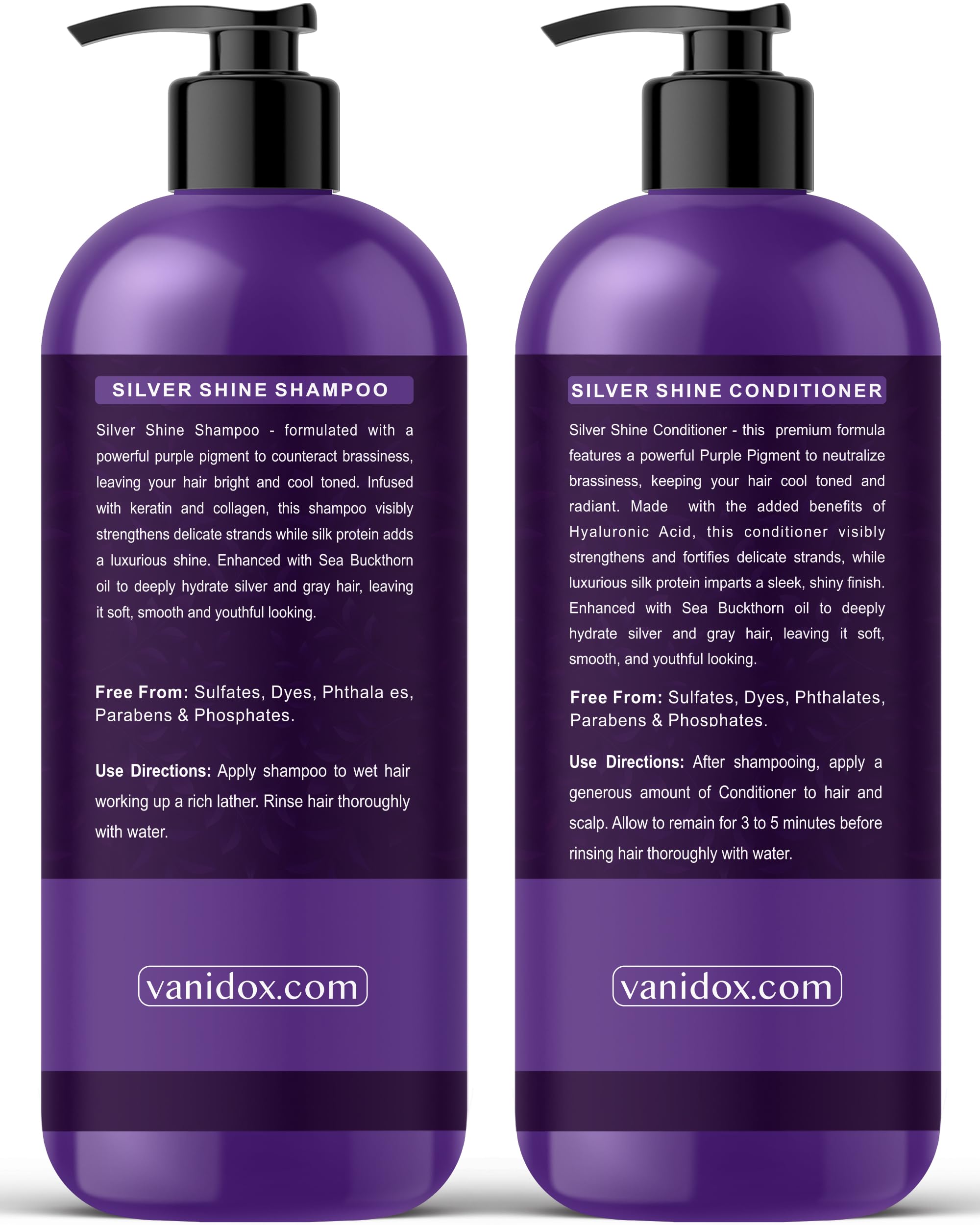 VanidoX elegant packaging and set on display for premium hair care