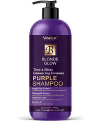 VANIDOX purple shampoo for blondes showing brass-toning benefits and cool tones