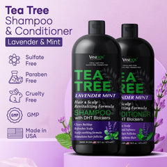 Closeup of creamy lather from Vanidox Tea Tree Shampoo for a deep cleanse