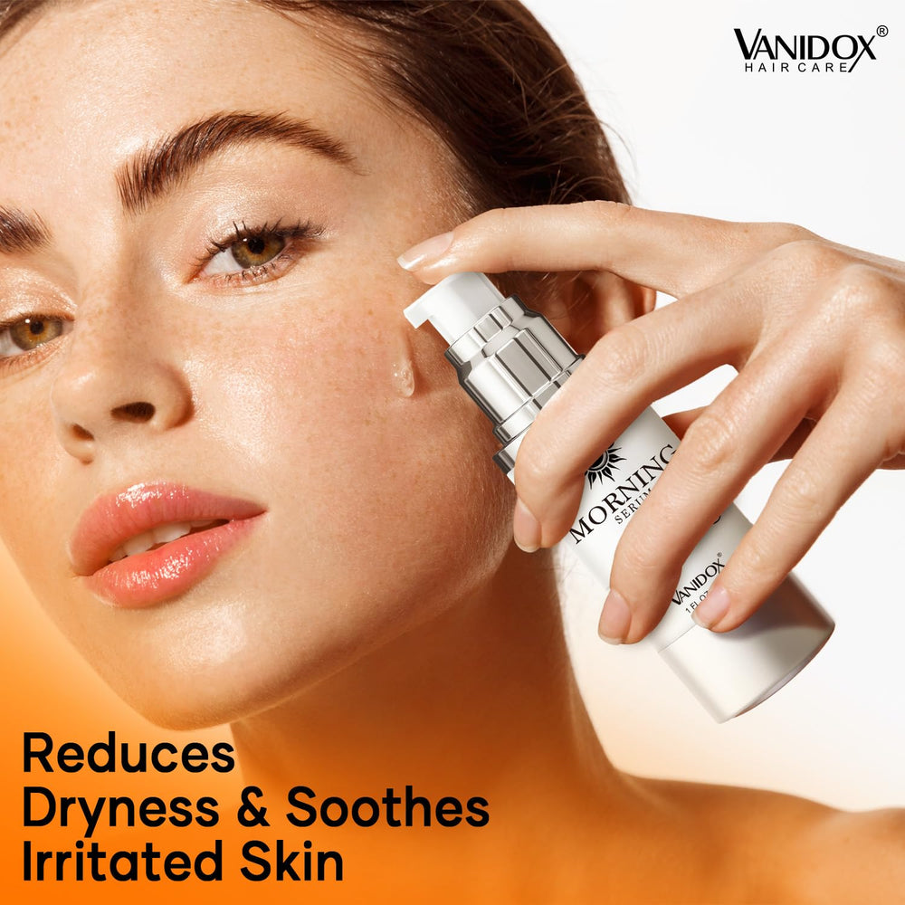 VanidoX vitamin C serum texture swatch shows smooth consistency.