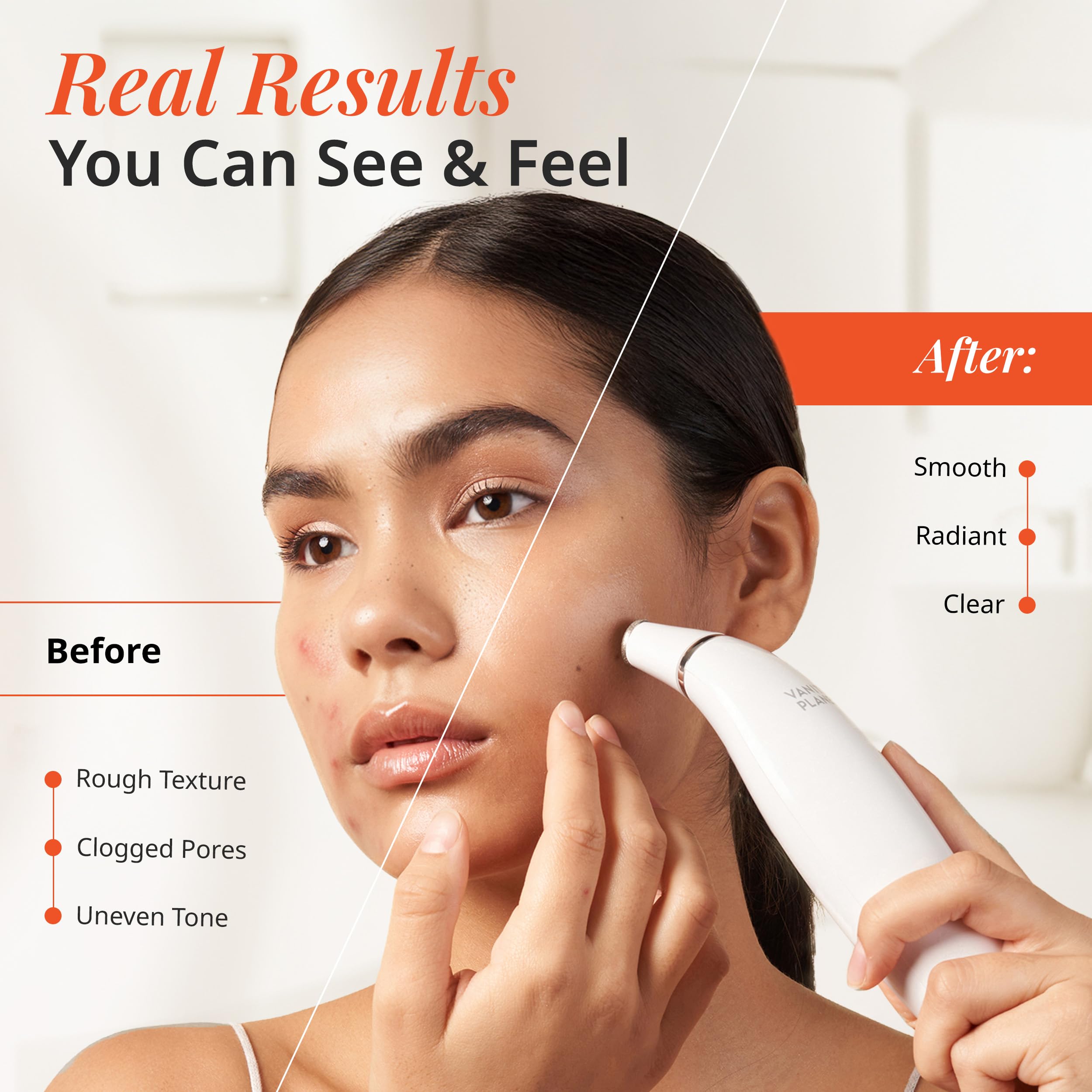 Vanity Planet Exfora manual mode for customized microdermabrasion sessions
