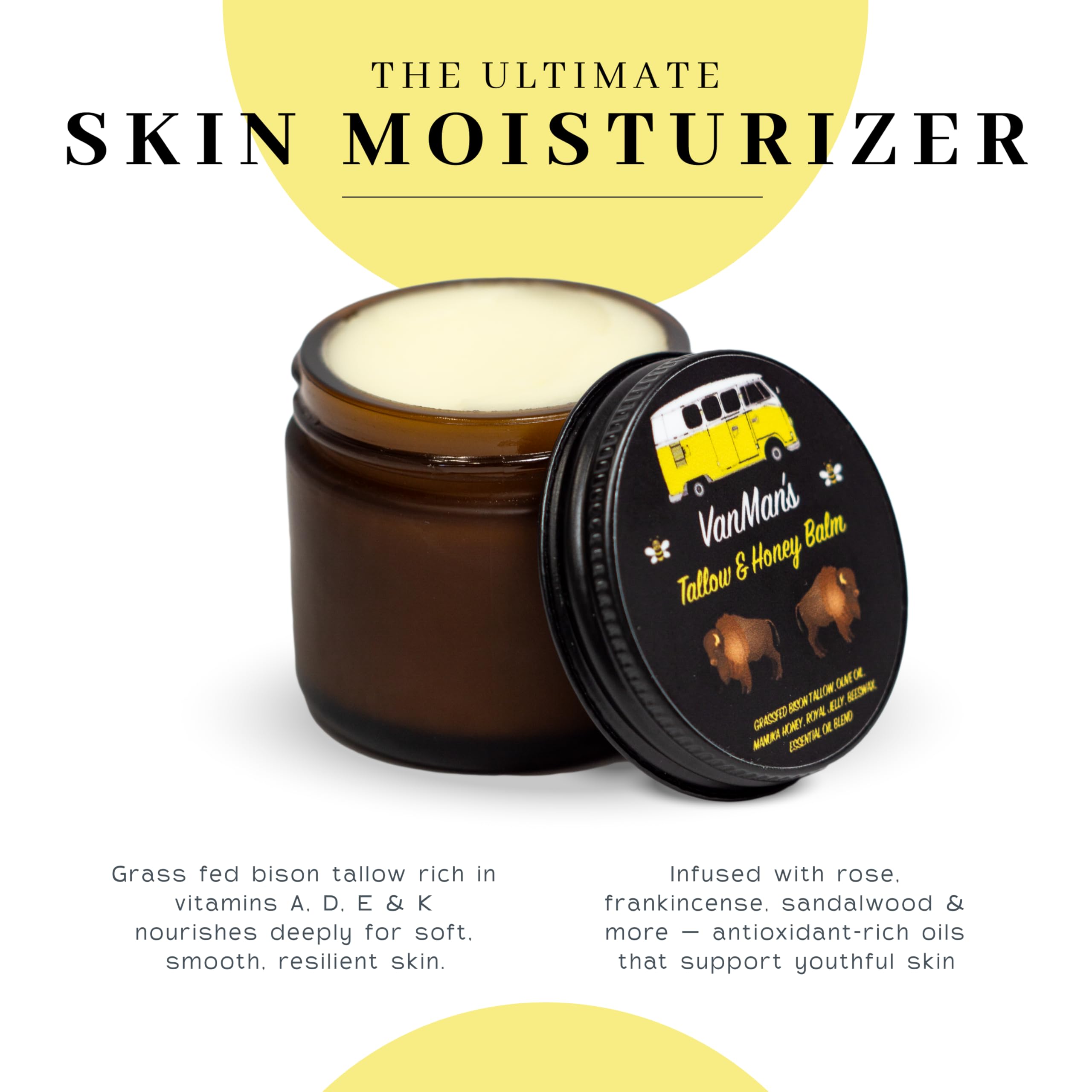 Applying Vanman’s balm to the face for soft, smooth skin.