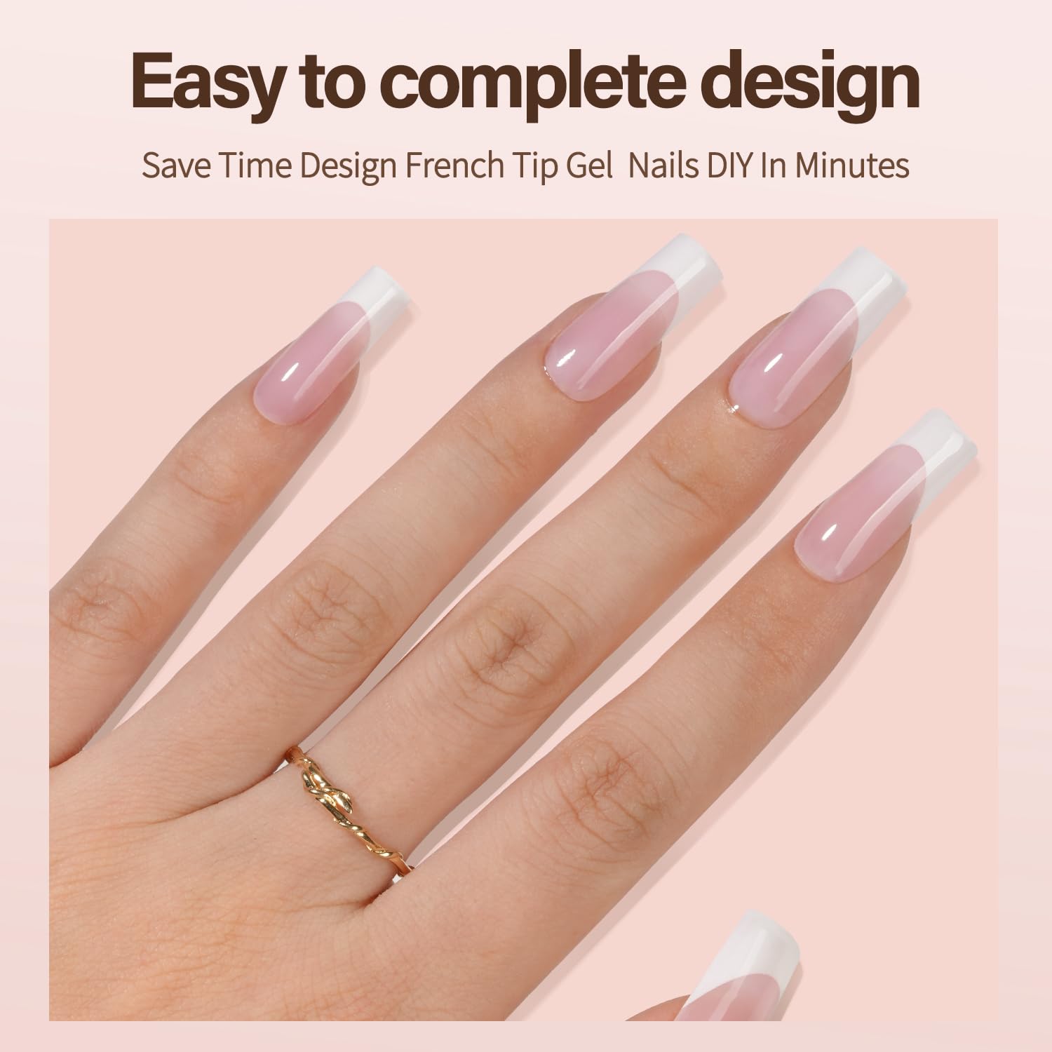 Vansiho 3-in-1 French gel tips designed for easy application