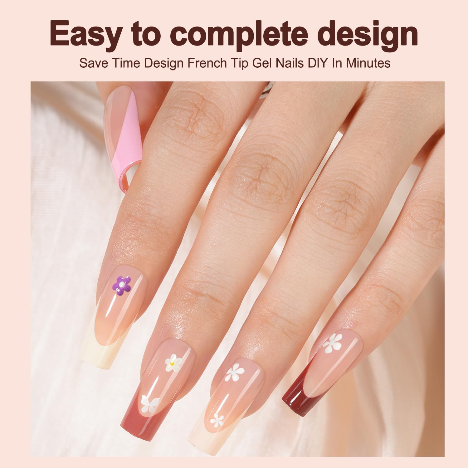 Vansiho long square nail tips provide durable, clean results