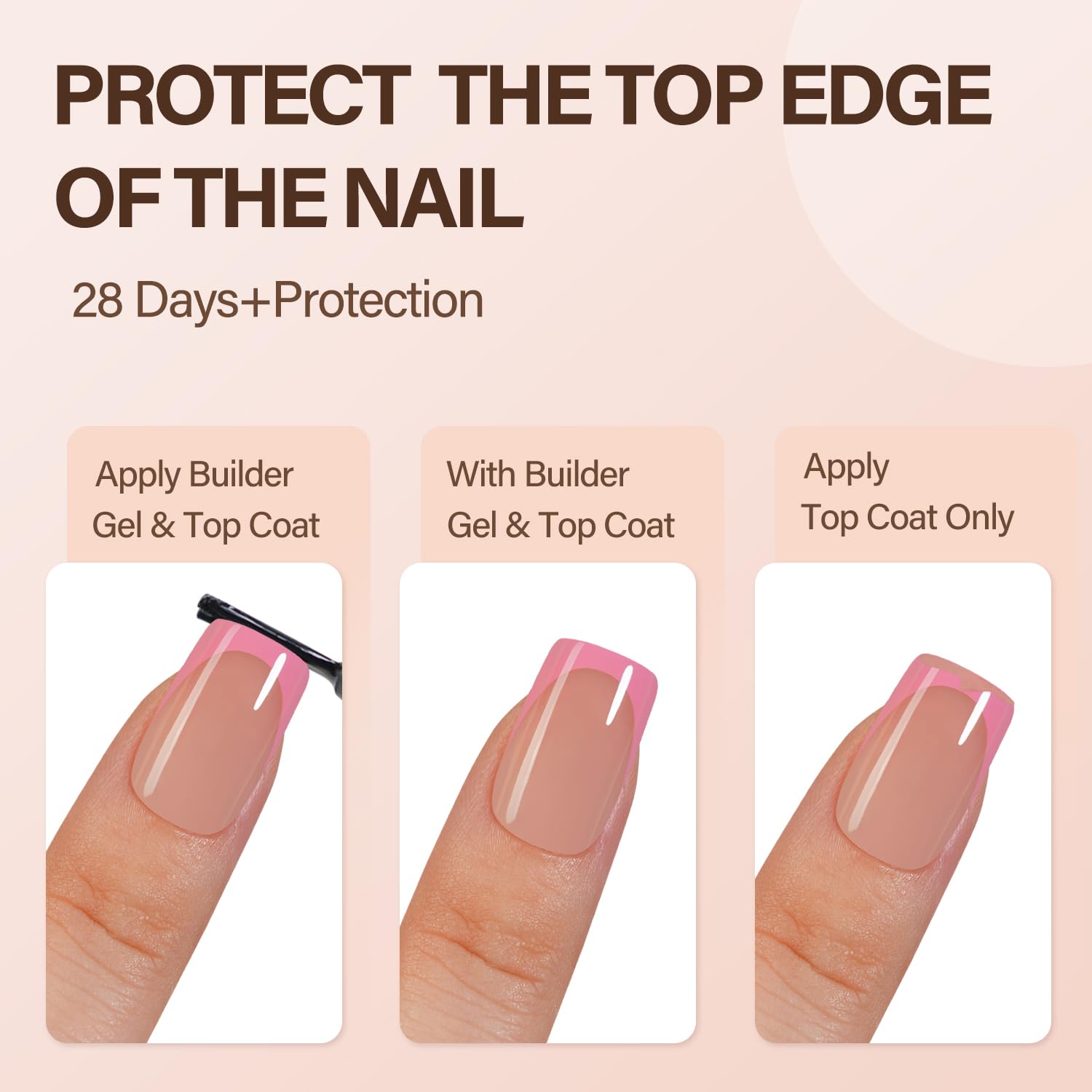 Vansiho pink pre french tips add a clean chic look
