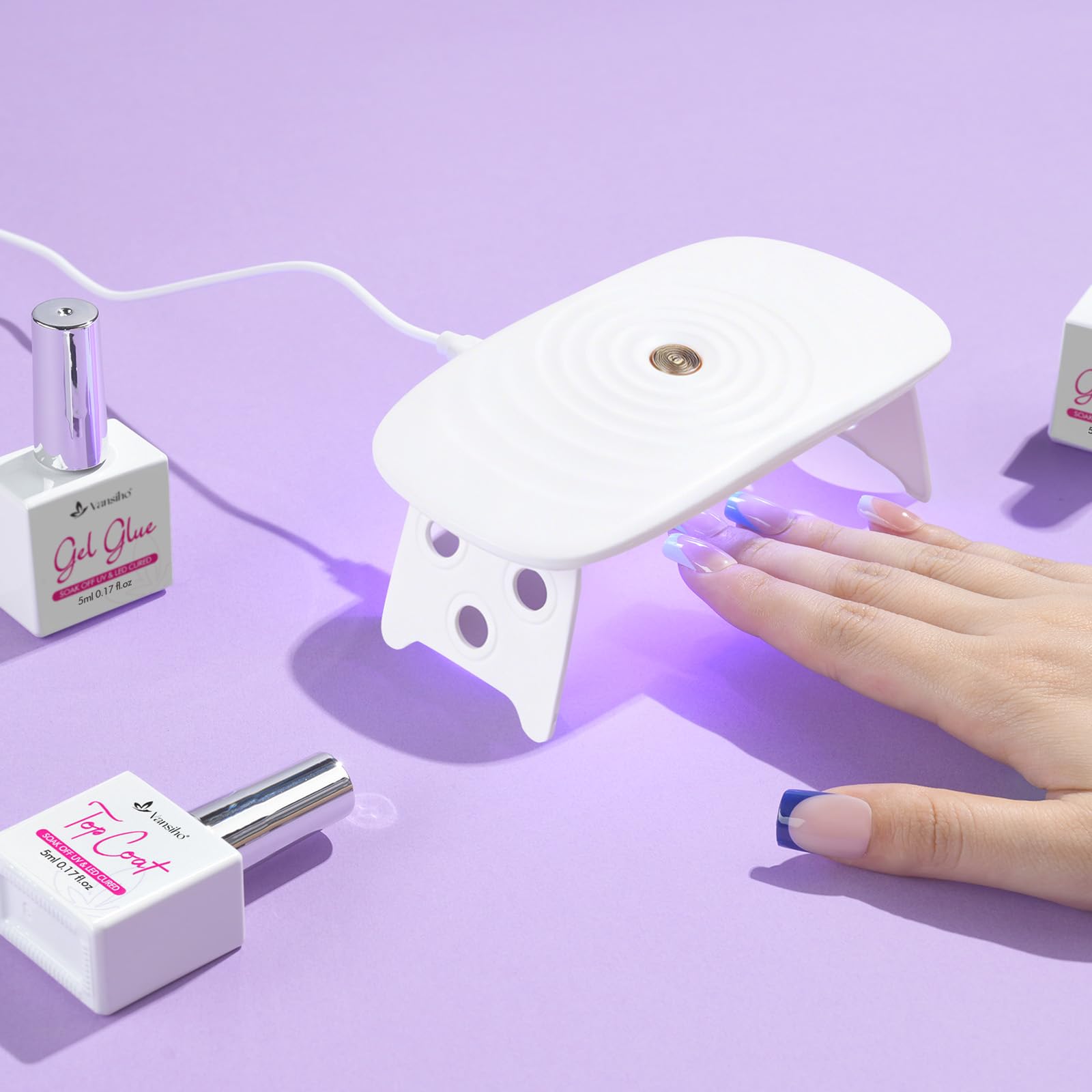 Vansiho soft gel tips contour-fit to natural nails for comfortable results.