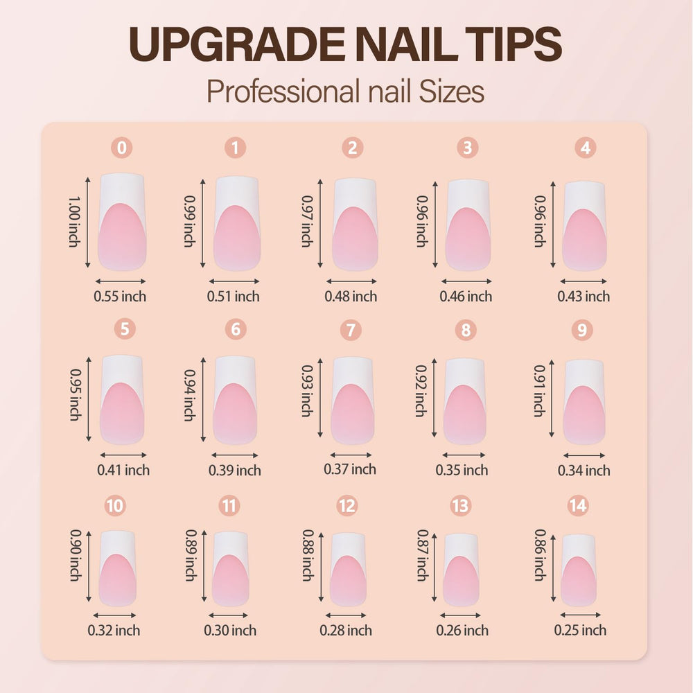 Vansiho super-fit French tip nails that last with proper glue application