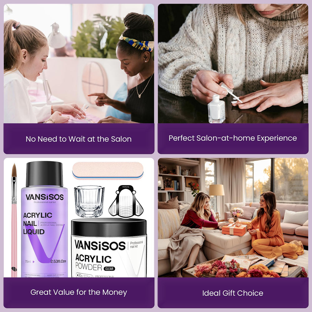 VANSISOS kit: beginner-friendly acrylic nail system for DIY manicures