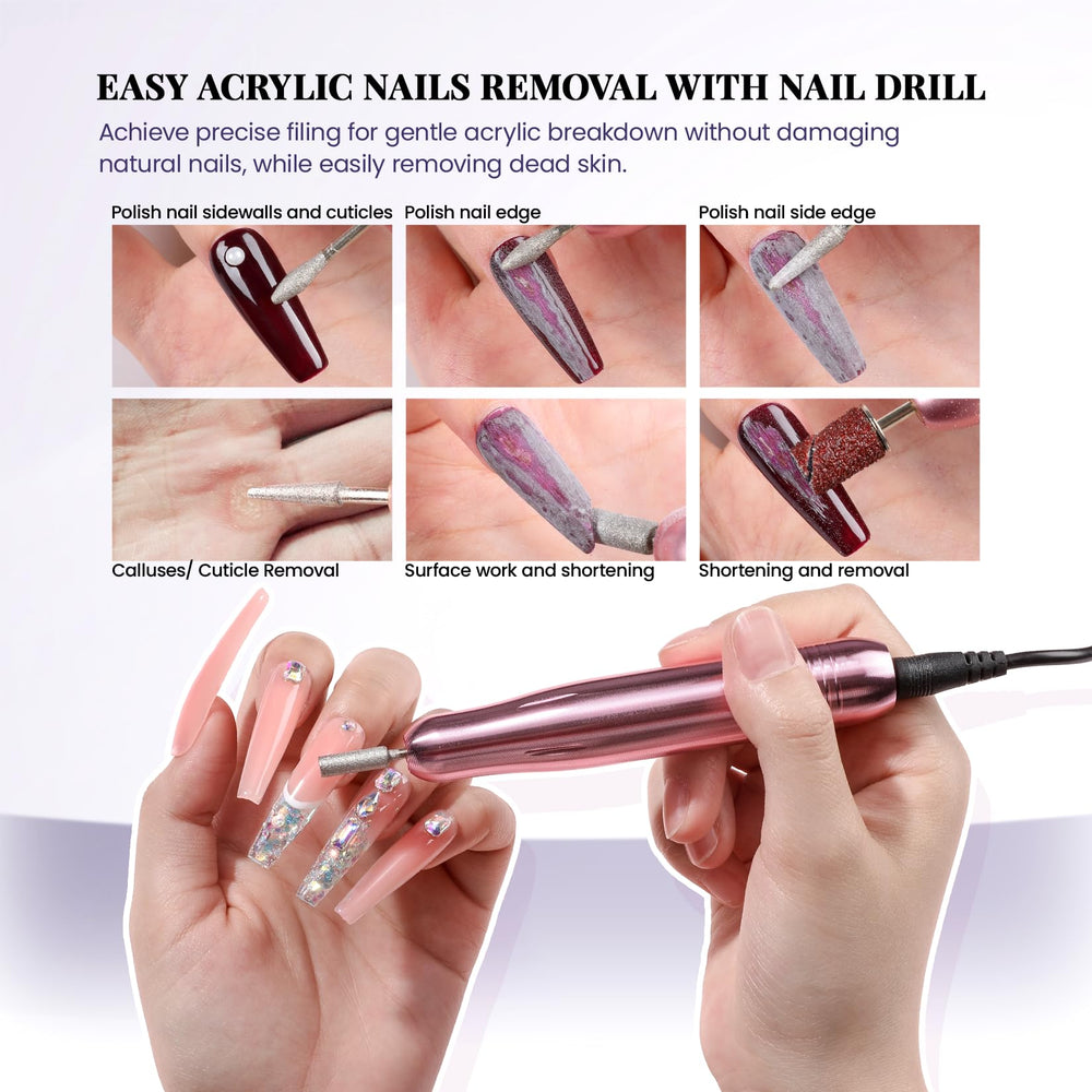 VANSISOS acrylic nail kit tools and buffers for easy prep.