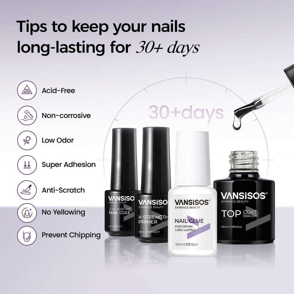 VANSISOS base and top coat protect nails and enhance shine
