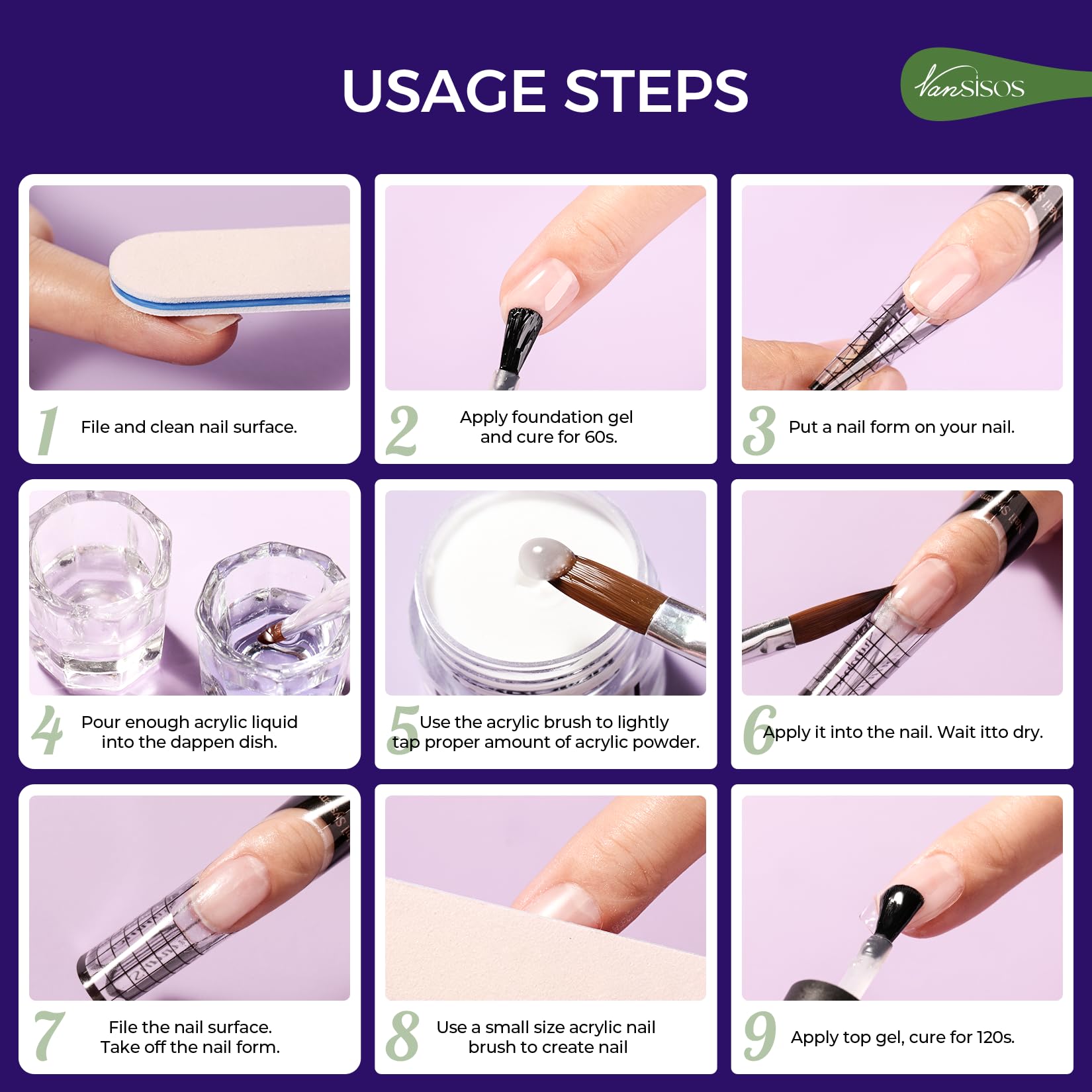 VANSISOS DIY nail art designs for home creativity.
