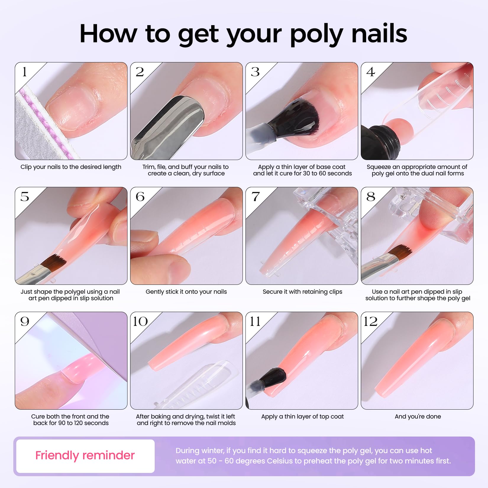 VANSISOS finished nails display showcases a glossy, professional at-home manicure.
