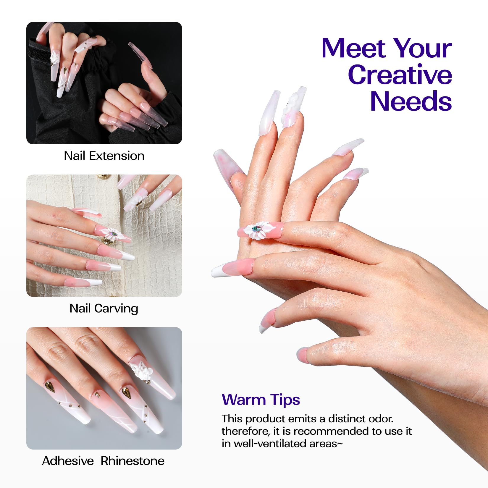 VANSISOS included nail brush supports bead control and shaping.