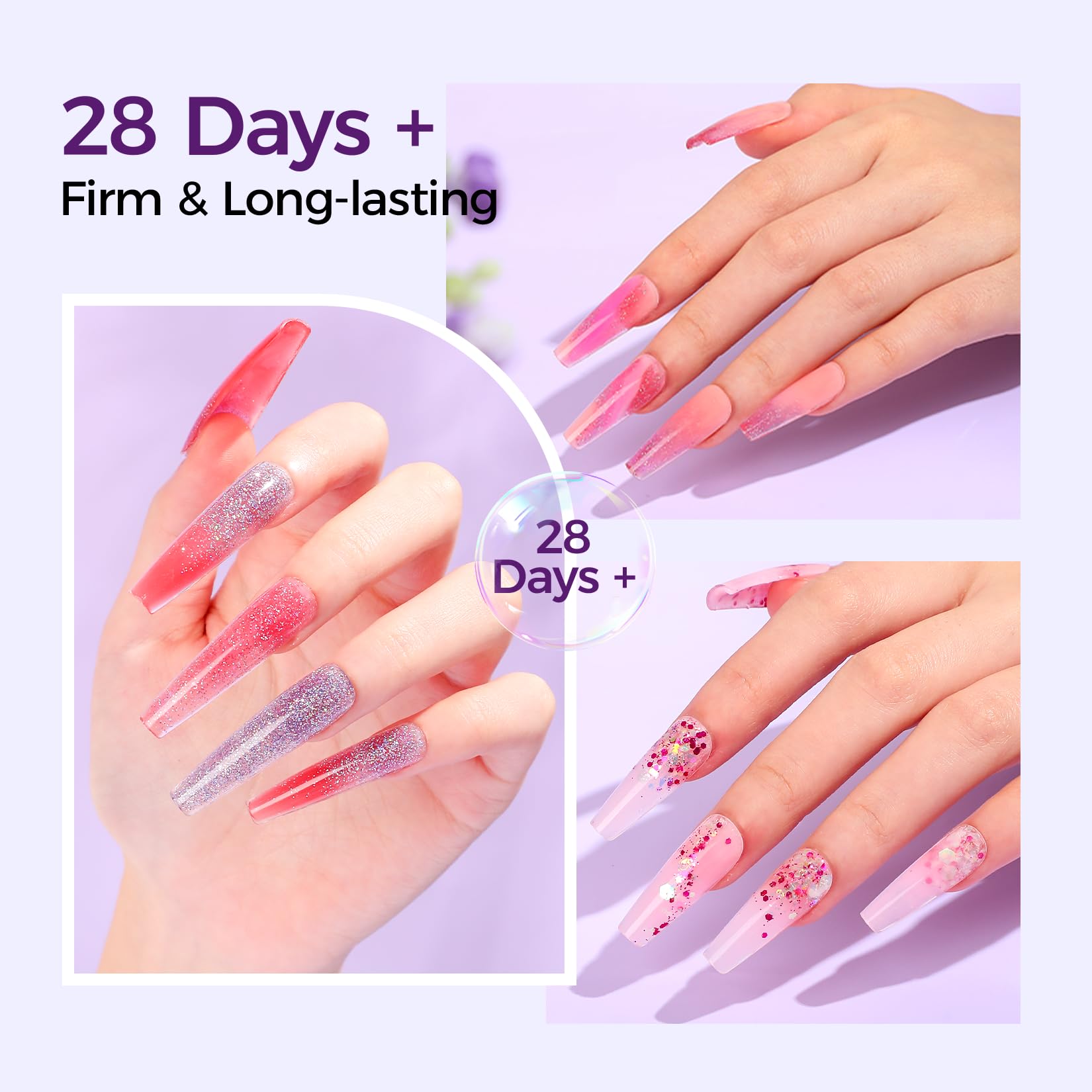 VANSISOS LED/UV lamp helps fast curing for durable salon-style nails.