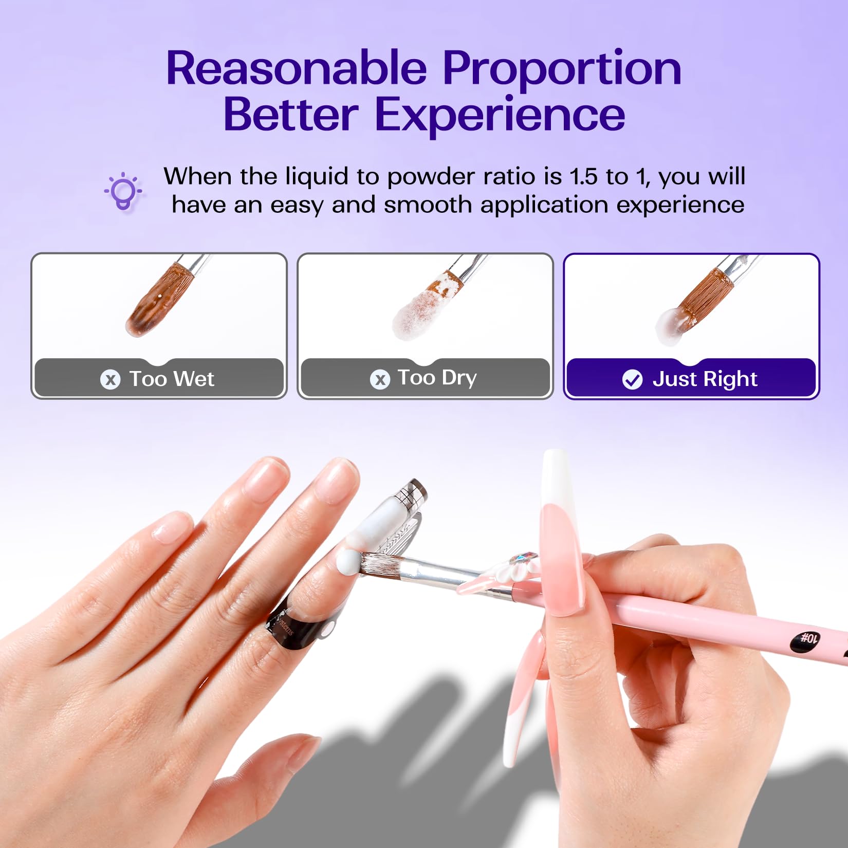 VANSISOS monomer liquid in a home nail kit with tips