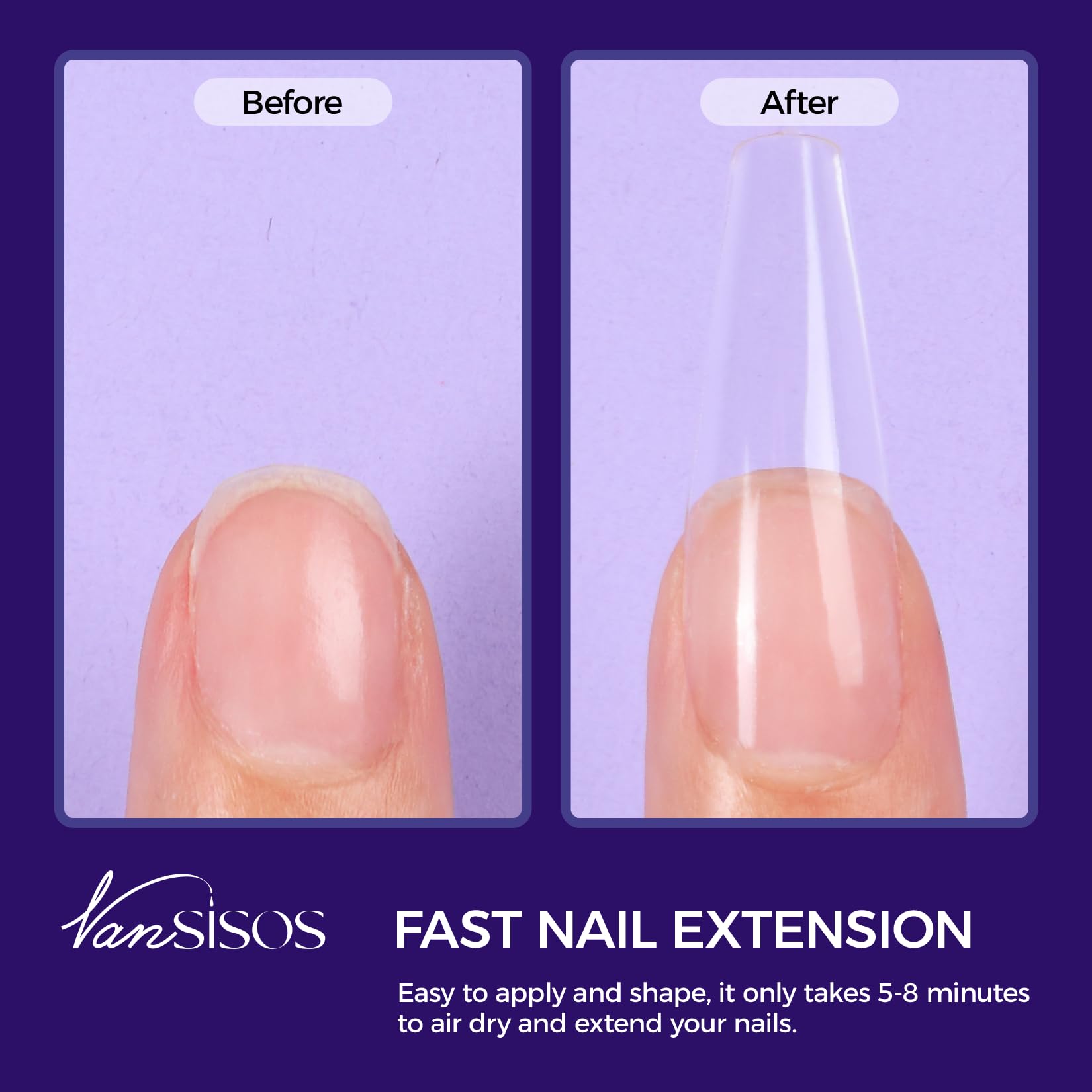 VANSISOS nail forms pack helps shape perfect tips.